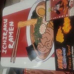 New Naruto Shippuden Fleece Throw Gift Blanket Tin Ichiraku Ramen Anime Manga